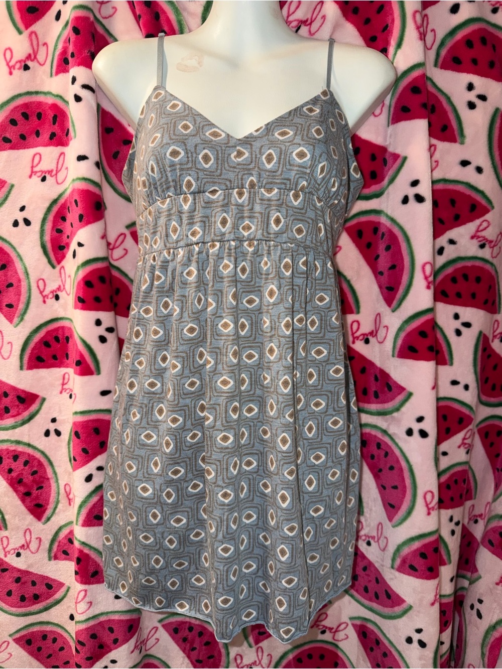🩵 My Michelle Geometric Print Mini Dress